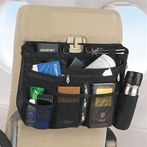 airline seat back organizer.